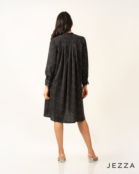 Polyester Button-Down Knee Top-Dress 70731