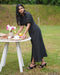 Noir Texture: Hakoba Ankle Length Dress 81601