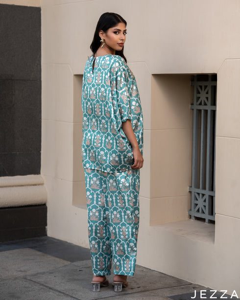 Refined Flow: Satin Motif Co-Ord Set 71001/73021