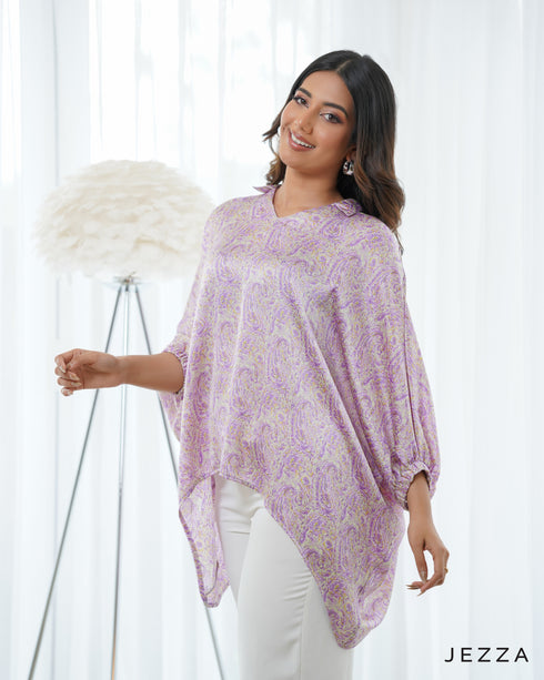 Crinkle Satin Kaftan Top 67951
