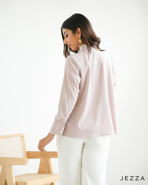 Classic Side-Slit Shirt Blouse 67812