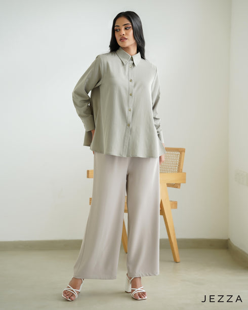 Classic Side-Slit Shirt Blouse 67811