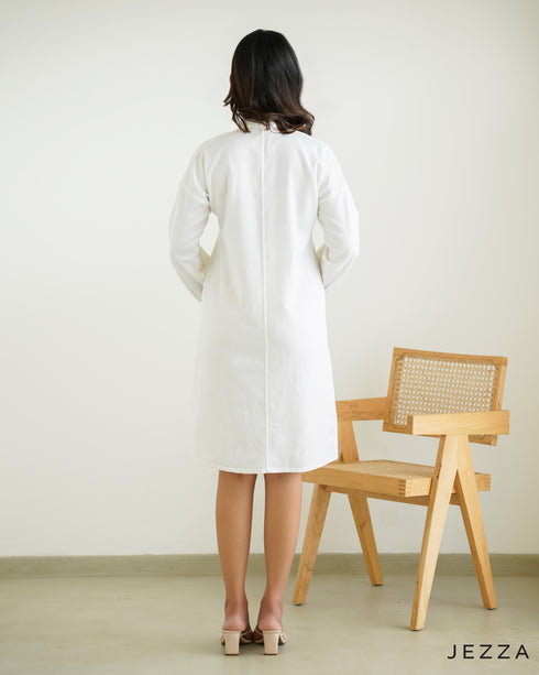 Dual-Wear Poly Cotton Shirt Dress 65802