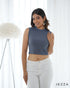 Rib Spandex Crop Top 68231