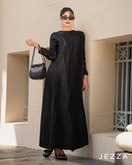 Load image into Gallery viewer, Crushed Poly & Satin Panel Dress 64021