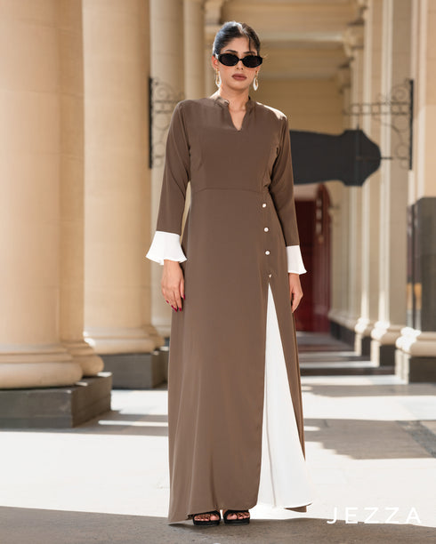 Color-Block Ankle Length Dress 66021