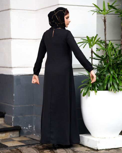 A-Line Dress with Color Block Detail 60752