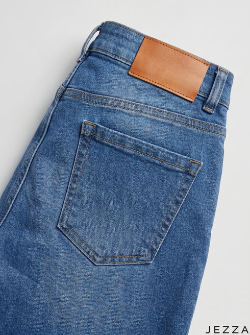 Vintage Curve: Medium Blue Bootcut Denim Pants DL-244 M