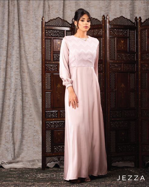 Brocade & Satin Dress 61072