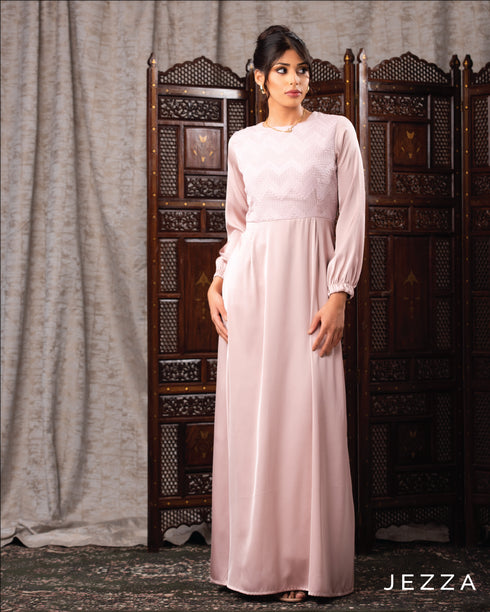 Brocade & Satin Dress 61072