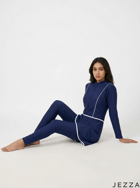 Blue Current: High Neck Swim Suit 86132