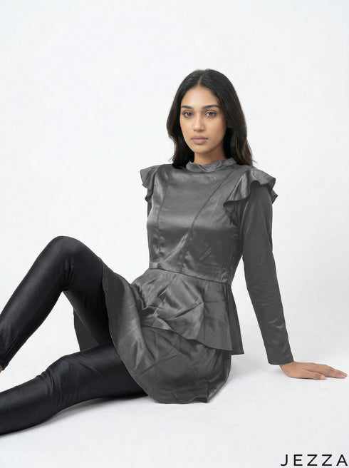 Carbon Wave: High Neck Swim Suit 86151