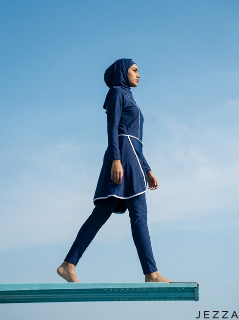 Blue Current: High Neck Swim Suit 86132