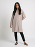 Dual Tone: Striped Mandarin Neck Top 79602