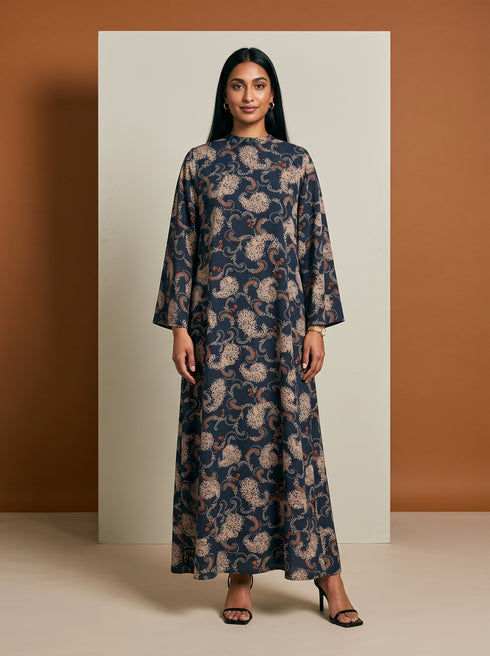 Leaflet Grace: Chiffon A-Line Dress 91871