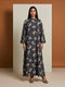 Leaflet Grace: Chiffon A-Line Dress 91871