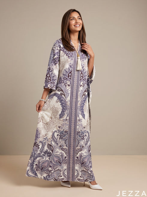 Nomad Luxe: Paisley & Animal Print Kaftan 93291