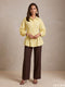 Sunlit Ease: Yellow Cotton Hip Top 87071