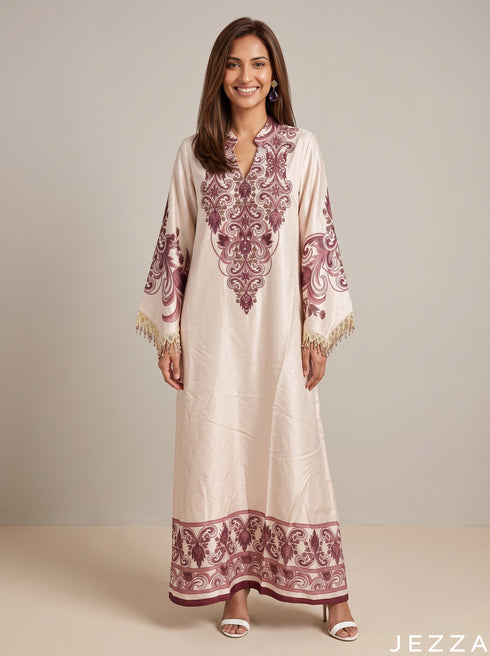 Regal Arabesque: Embellished Kaftan 93271
