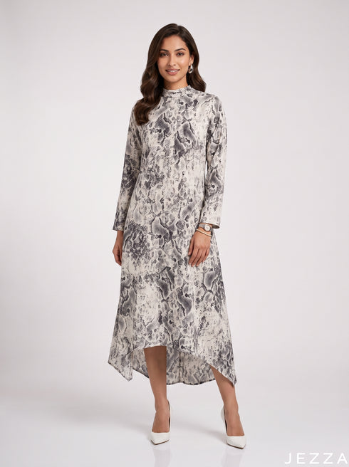 Wild Texture: Snake Print Midi Top 86463