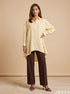 Soft Neutral: Cream Slub Polyester Hip Top 87161