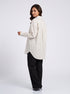 Classic Lines: White Pinstripe Above Knee Top 87521