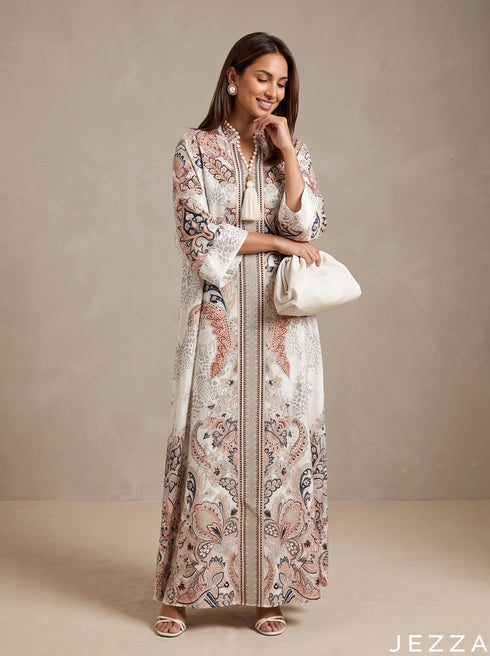 Nomad Luxe: Paisley & Animal Print Kaftan 93311