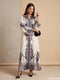 Sunburst Majesty: Baroque Panel Kaftan 93281