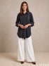 Stripe Ease: Cotton Below Hip Top 88421