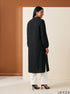 Urban Texture: Black Textured Polyester Hoodie Top 82181