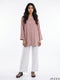 Soft Radiance: Light Pink Brocade Stripe Top 83251