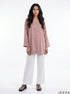 Soft Radiance: Light Pink Brocade Stripe Top 83251