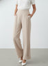 Neutral Elegance: Relaxed-Fit Beige Office Pants 76203