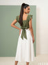 Verdant Romance: Fern Cotton Crop Top 86932