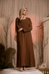 Espresso Elegance: Relaxed Maxi Dress 77611