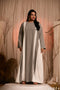 Botanical Grace: Sage Green & Off White Dress 76973
