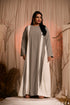Botanical Grace: Sage Green & Off White Dress 76973