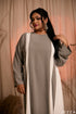 Botanical Grace: Sage Green & Off White Dress 76973