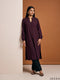 Maroon Texture: Textured Polyester Hoodie Top 82182