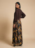 Earthbound Muse: Brown Abstract Skirt Set 88771/90721