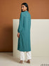 Persian Ease: Textured Polyester Hoodie Top 82183
