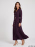 Plum Elegance: Poly Cotton A-Line Dress 90371