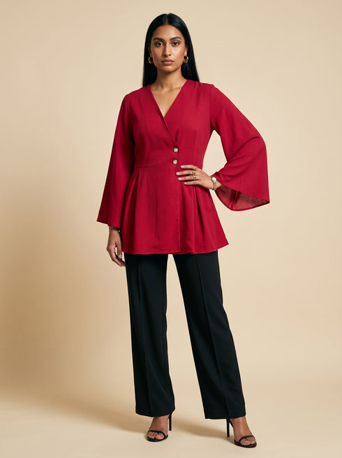 Ruby Vibe: Cotton Below Hip Top 90081