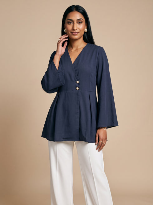 Berry Tide: Cotton Below Hip Top 90083