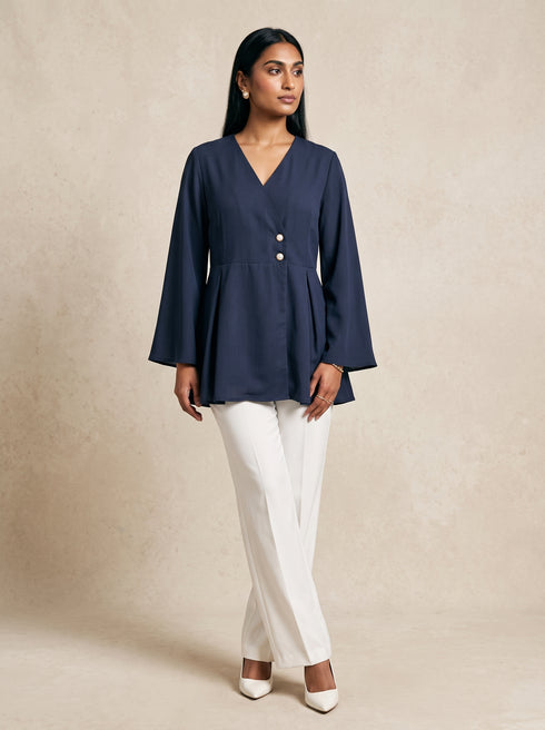 Berry Tide: Cotton Below Hip Top 90083