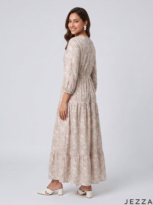 Garden Blossom: Cotton Maxi Dress 90691