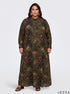 Floral Heritage: Cotton A-Line Dress 90411