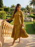 Golden Drift: Satin Top & Skirt Set 76911