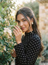 Monochrome Tempo: Polka Dot Long Dress 87762