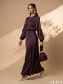 Mahogany Silk: Satin Co-Ord Ensemble 82372